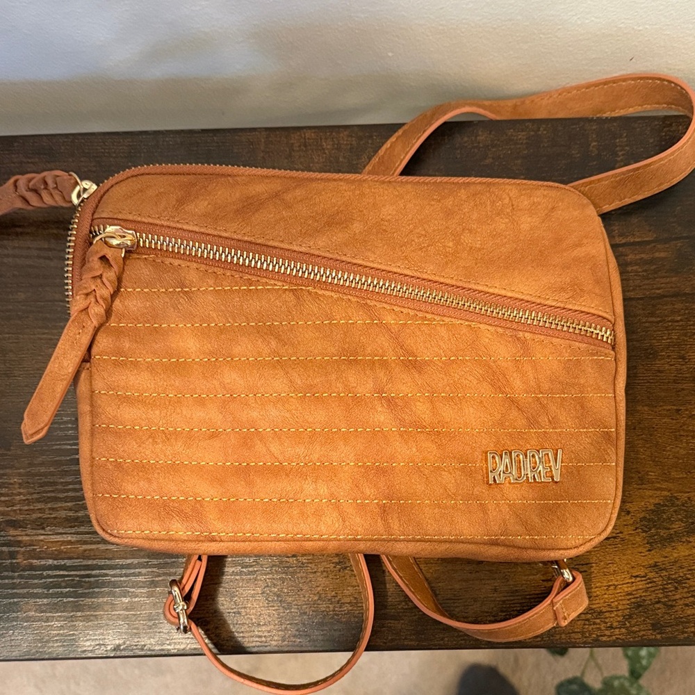 Rad Rev Tan Quilted Crossbody Bag